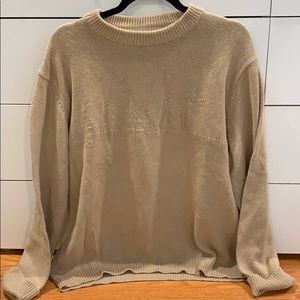 Woolrich Tan Moose & Tree Scene Sweater